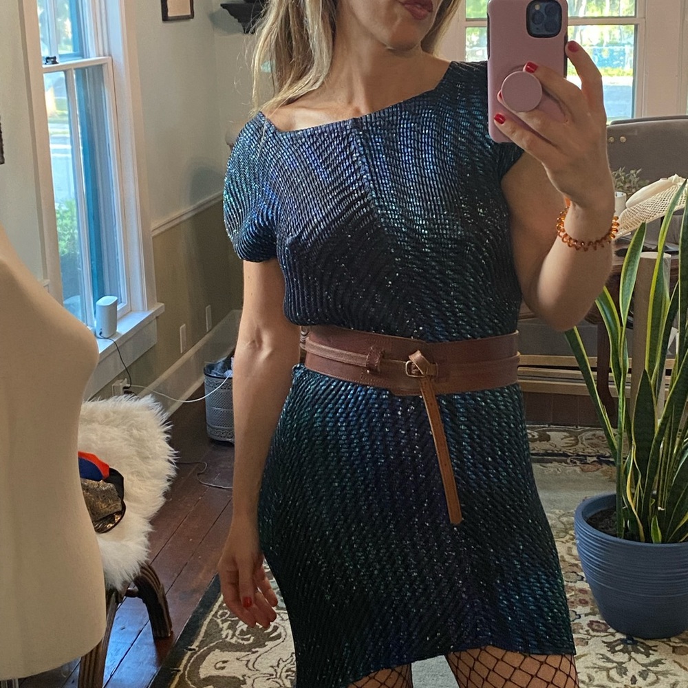 Gorgeous mermaid or python scale fitted dress